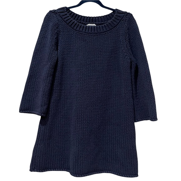 Soft Surroundings Sweaters - Soft Surroundings Small Navy Blue Chunky Sweater Top Tunic Dress 3/4 Sleeves